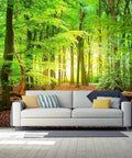 Living room with sofa against Forest Wall Murals Nine Piece Landscape Tree Wallpaper Set For Bedroom Living Room And Kids Room Decor 195 By 120 Inches Large Nature Vibe Wall Art Collection