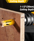 Bi-Metal Hole Saw Kit 7-Piece Set With Mandrels And Bits For Metal Wood PVC Board Plastic Drywall High Speed Steel Cutters In Durable Case cutting through wood