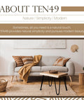 Living room with sofa and table featuring Heavy Duty Hairpin Furniture Leg Set, 34 Inch Industrial Metal Table Legs in Raw Steel Color