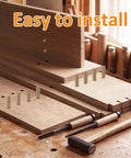100 Pack Wooden Dowel Pins 8X30MM Hardwood Twist Groove Pegs With Tapered Ends Hella Strong Hardware in use for easy furniture joining.