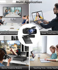 Straight Fire 1080P Full Hd Webcam With Built In Noise Cancellation Mic And Wide Angle Lens Auto Light Boost for video conferencing and gaming.