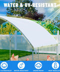 Heavy Duty Large Metal Chicken Coop With Outdoor Run, Waterproof And UV-Resistant Cover shown with dome roof and chickens underneath