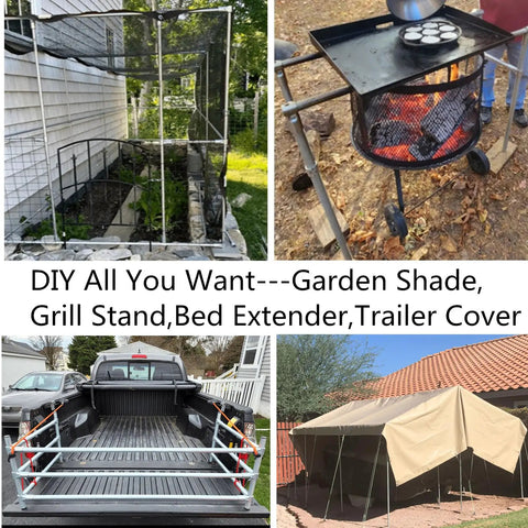 DIY setups using Six Pack End Rail Clamps For Three Quarter Inch EMT Conduit Galvanized Stainless Steel T Clamps.
