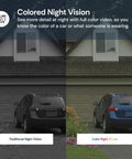 Comparison of traditional and color night vision using 2K QHD Security Camera for Indoor and Outdoor Use For Home Security