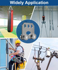 Two Pack Silent Four Wheel Beam Trolleys For Heavy Duty Hoist Installations Fits 1-5/8 Inch Wide Or Taller Strut Channel Durable Steel Construction With Top Push Technology For Easy Load Movement And Long Lasting Use in various industrial applications