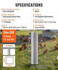 Real Deal 1/2 Inch Hardware Cloth, 24 By 25 Ft Roll, 19 Gauge Hot Dipped Galvanized Steel Wire Mesh with specifications.