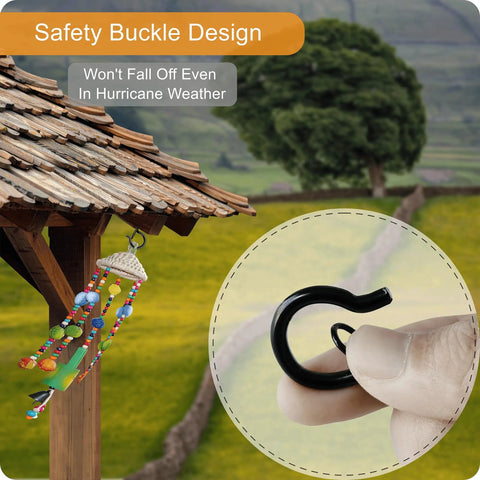 Heavy Duty Ceiling Hooks With Safety Lock No Slip 2.3 Inch Rustproof Metal Hooks For Hanging Plants Baskets and Outdoor Decor