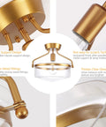 Gold Dope Flush Mount Ceiling Light Fixture With Clear Glass Shade Thirteen Point Five Inch Industrial Metal details