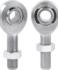 Heavy Duty Half Inch Rod End Bearings Kit Spherical Heim Joints With Chromoly Shaft Support Jam Nuts Left Hand And Right Hand Threads Half Inch By Twenty For Steering Linkage 2 Pieces, pair with jam nuts