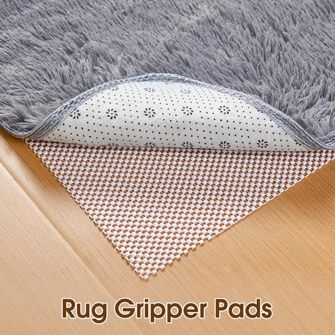 Top Shelf Nonslip Shelf Liner For Kitchen Cabinets And Drawers, White Non Adhesive Mat, Slick Anti Shift Grip, No Fuss Pantry Organizer, Game Changer Home Storage, 12 X 120 Inches displayed under gray rug.