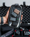 Neo Zipper Gear Organizer Bag for Electronics and Cameras Cable Organizer Pouch, extra small, black, showing inside view
