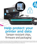 Magenta Toner Cartridge For Color LaserJet Pro 4201 Series And MFP 4301 Series 210A W2103A with packaging, security message displayed