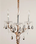 35 Inch Rosie Crystal Table Lamp With Copper Finish And Deer Antler Inspired Design, UL Listed 40 Watt Max, close-up of lamp top