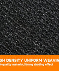 Close-up of high-density woven black mesh fabric for 90 Percent Shade Cloth With UV Resistant Durable Mesh Tarp Grommets And Reinforced Edges For Plants Greenhouse Kennel Patio Coop Shade Net Keeps Your Plants Chill While Blocking Harsh Sun And Heat