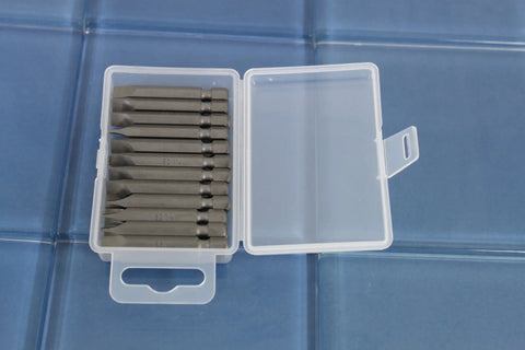 Case of 25 Pcs Flat Slotted Screwdriver Bits Set, 1 Quarter Inch Hex Shank, 2 Inch Length, Quick Release, Impact Ready, Taiwan S2 Steel