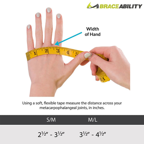 Measurement for Ulnar Deviation Hand Splint With MCP Joint Support For Rheumatoid Arthritis And Tendonitis Pain Relief