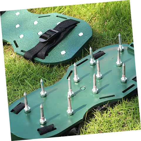 Adjustable Lawn Aerator Shoes Straps With Durable Spiked Shoelaces 16 Pack For Gardening And Lawn Care
