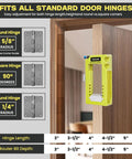 Door Hinge Router Template Kit With Clamps And Mortise Jig For Quick Ninety Degree Hinge Mounting on door frame