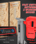 Pro Grade Cordless Brad Nailer Driven By A Badass Brushless Motor And Built Hella Tough Delivers Dead Straight Shots showing firing modes