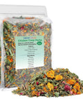 All Natural Chicken Nesting Herbs For Coop And Nest Box 20 Oz To Freshen Bedding Cut Odor And Kickstart Egg Production packaging