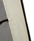 Close-up of 13 By 13 Universal Replacement Mesh Sidewall Netting For Patio Gazebos And Canopy Tents With Zippers Sidewall Only Cream Color