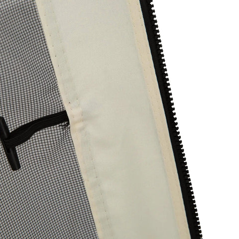 Close-up of 13 By 13 Universal Replacement Mesh Sidewall Netting For Patio Gazebos And Canopy Tents With Zippers Sidewall Only Cream Color