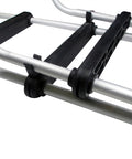 Removable Folding 5 Step Pontoon Boat Ladder With Anodized Aluminum Tubing Built Tough And Holds Up To 300 Lbs Stows Easily On Deck With Rail Mount Clips For Quick Access And Compact Storage, 5-step folded view