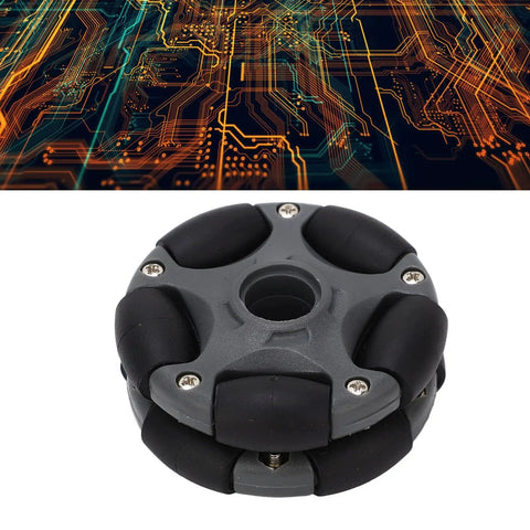 58mm Directional Robot Wheel with Double Row Tire for Precise Mobility 360 Degree Rotating Wheel for Robot Kits and Motors