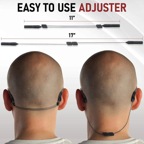 No Tail Eyewear Strap For Glasses, Adjustable Retainer Lanyard With Silicone Tips, Wired Eyewear Holder, 11-17 inch length shown