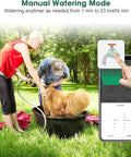 Person using Smart Hose Timer With WiFi Hub for Automatic Lawn And Garden Irrigation, Alexa Compatible, on smartphone app