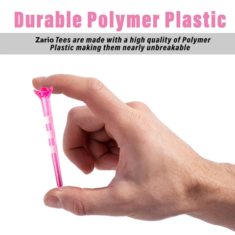 Pink Womens Golf Tees 50 Count With 40 Tall Three And A Quarter Inch Tees And 10 Short One And A Half Inch Tees Near Unbreakable Plastic