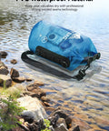 Waterproof Dry Bag Roll-Top Backpack for Travel and Water Sports, Ultra Lightweight 5L with Phone Case on rocky shore