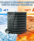 Go-To 25 Foot Pool Vacuum Hose With 14 Inch Weighted Head And Swivel Cuff Pro Grade Cleaning Kit in extreme temperature settings
