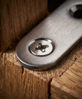 Heavy Duty Stainless Steel Straight Braces With 24 Screws Included For Wood Furniture Repair And Reinforcement close-up