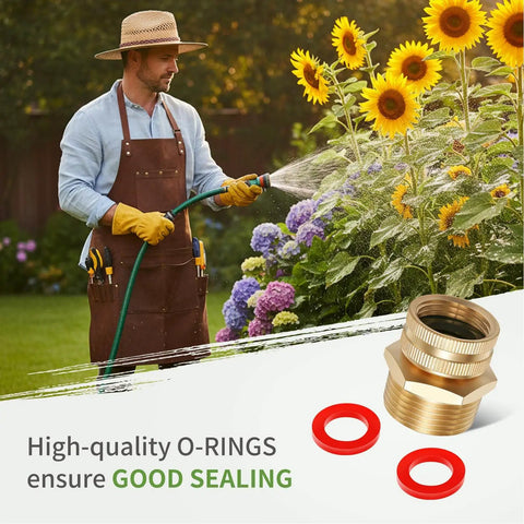Lead Free Brass 3/4 GHT Female To 1 NPT Male Swivel Adapter For Hose To Pipe Fitting, Thickened Wall, Beefy Heavy Duty Durability, Easy Garden Hose To Pipe Thread Conversion, One Pack on garden hose