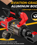 Anbull 1300W Electric Hydraulic Rebar Cutter with aviation-grade aluminum body, 20 lbs, and oil saving system for construction.