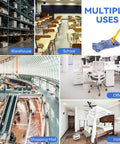 Straight Up Heavy Duty Mop Head Refill 9 Pack Loop End Cotton Industrial Floor Cleaning Wet Mop Strands For Office Warehouse Gym And Restaurant Floors top view of cleaning areas in warehouse, school, office, shopping mall and hotel.