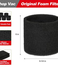 Foam Sleeve Filter Replacements For Most Wet Dry Vacuum Cleaners 5 Gallon And Up 5 Pack Premium Fit shown in packaging
