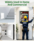 No Fuss 22X30 Drywall Access Panel With Heavy Duty Lock in use, providing access to plumbing behind a wall.