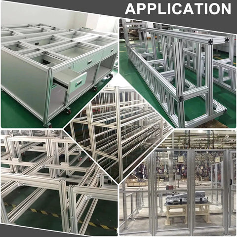 Modular frames built with 20 Corner Bracket Kit for 2020 Aluminum Extrusion Rails, showcasing DIY and industrial applications.