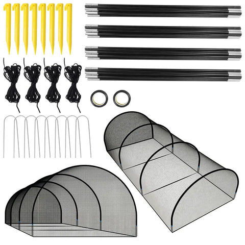 30-Foot Portable Baseball And Softball Batting Cage For Backyard Practice, Collapsible Netting With Reinforced Fiberglass Poles