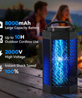 2 In 1 Mosquito Zapper For Indoor And Outdoor Use With 8000mAh Battery USB Rechargeable LED Light portable fly trap