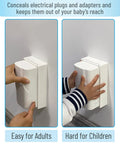Kid Proof Outlet Safety Box Cover With Switch And Plug Covers Patent Pending Design demonstration, easy for adults, hard for children