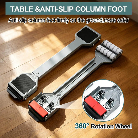 Heavy Duty Appliance Rollers With Extendable Sliders Swivel Wheels Anti Slip Feet For Moving Washers Dryers furniture, featuring anti-slip feet.