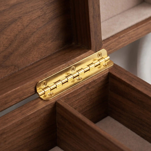 Close-up of Beefy Heavy Duty Piano Hinges With Pre Drilled Holes 3.94x0.59 Continuous Iron in storage box