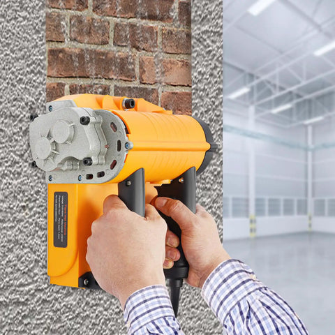Heavy Duty Electric Wall Planer And Concrete Scraper With Raw 4580W Muscle And Adjustable Depth Settings for drywall stripping in use.