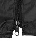 Close-up of zipper on Wire Shelving Cover 36x18x72 Inches, Zipper Front Access, 210D Silver Coated Oxford Fabric Dust And Water Blocking