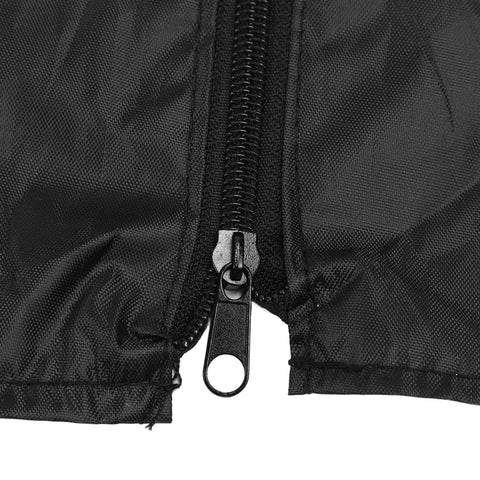 Close-up of zipper on Wire Shelving Cover 36x18x72 Inches, Zipper Front Access, 210D Silver Coated Oxford Fabric Dust And Water Blocking