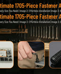 Massive 1760 Piece Metric Screw Set M2 To M5 With Alloy Steel Hex Socket Head Cap Bolts And Nuts, Black Zinc Plated Anti Rust Finish