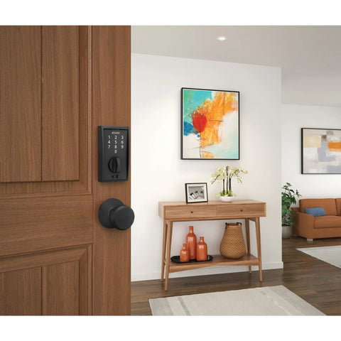 Lock It Down Tight With This Straight Up Solid Touchscreen Electronic Deadbolt In Matte Black Century Trim For Foolproof Grade 2 Security And Nineteen Quick Setup Codes Anytime